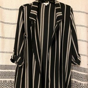 Black and white striped blazer